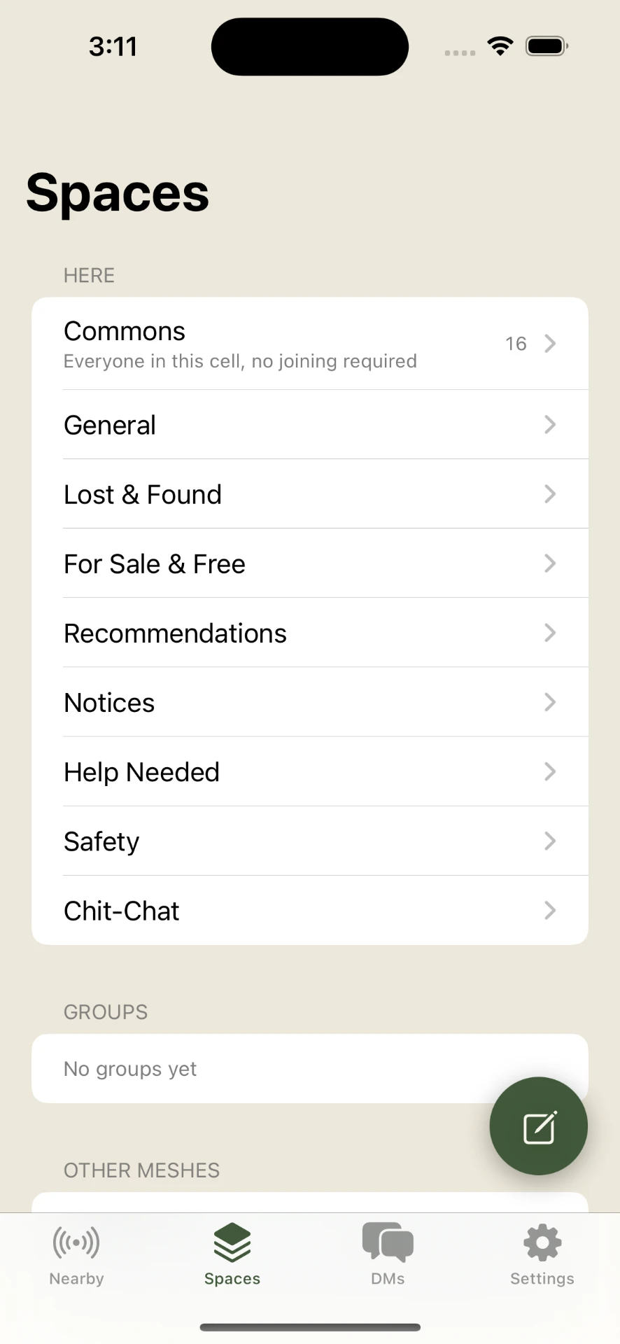 StreetSparrow Spaces list with Commons, Lost & Found, For Sale & Free and more